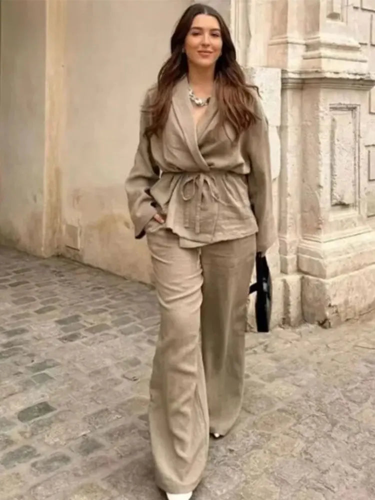 Ensemble Kimono Beige Tendance