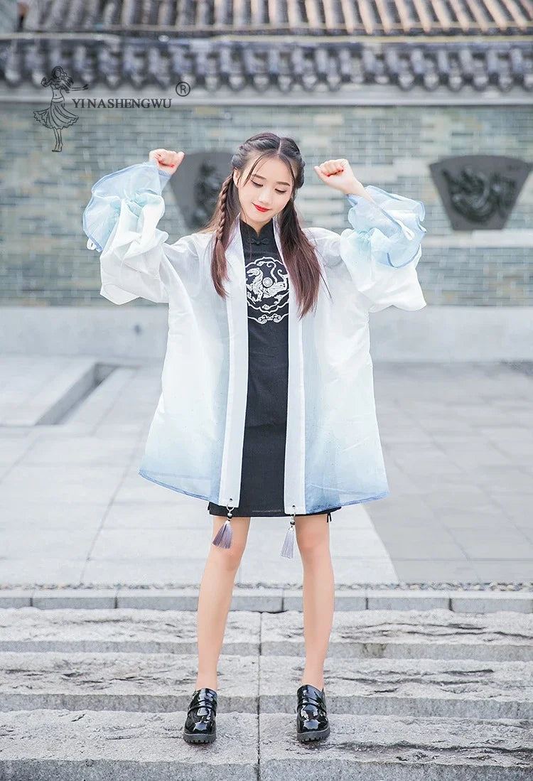 Veste Kimono Femme Blanc Cool