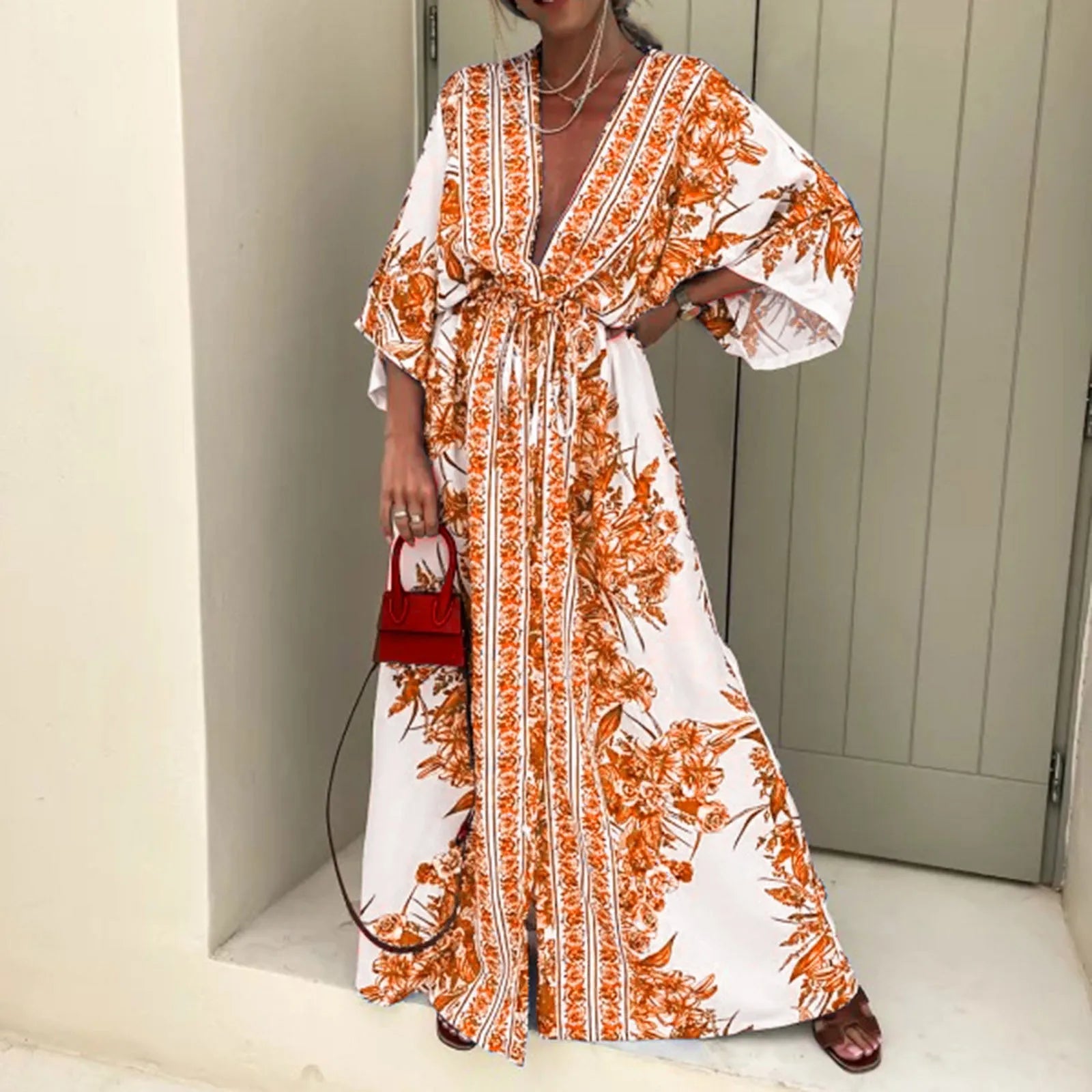Robe Kimono Ceinturée d’été légère

