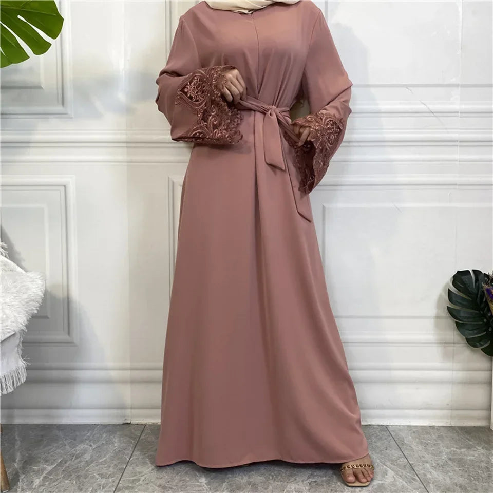 Kimono Abaya Rose Poudré Raffiné