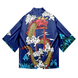 Veste Kimono Japonais Bleu Marine Cool