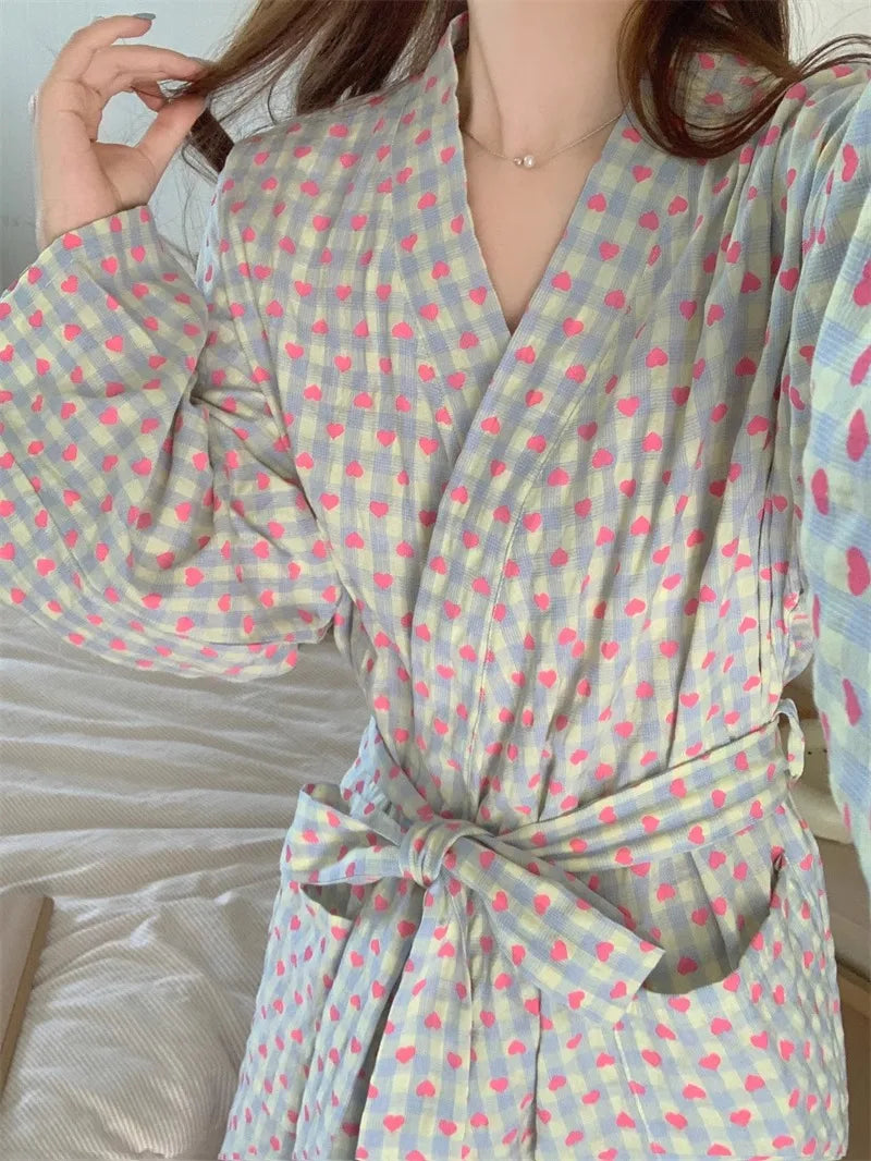 Peignoir Kimono de Nuit Femme doux