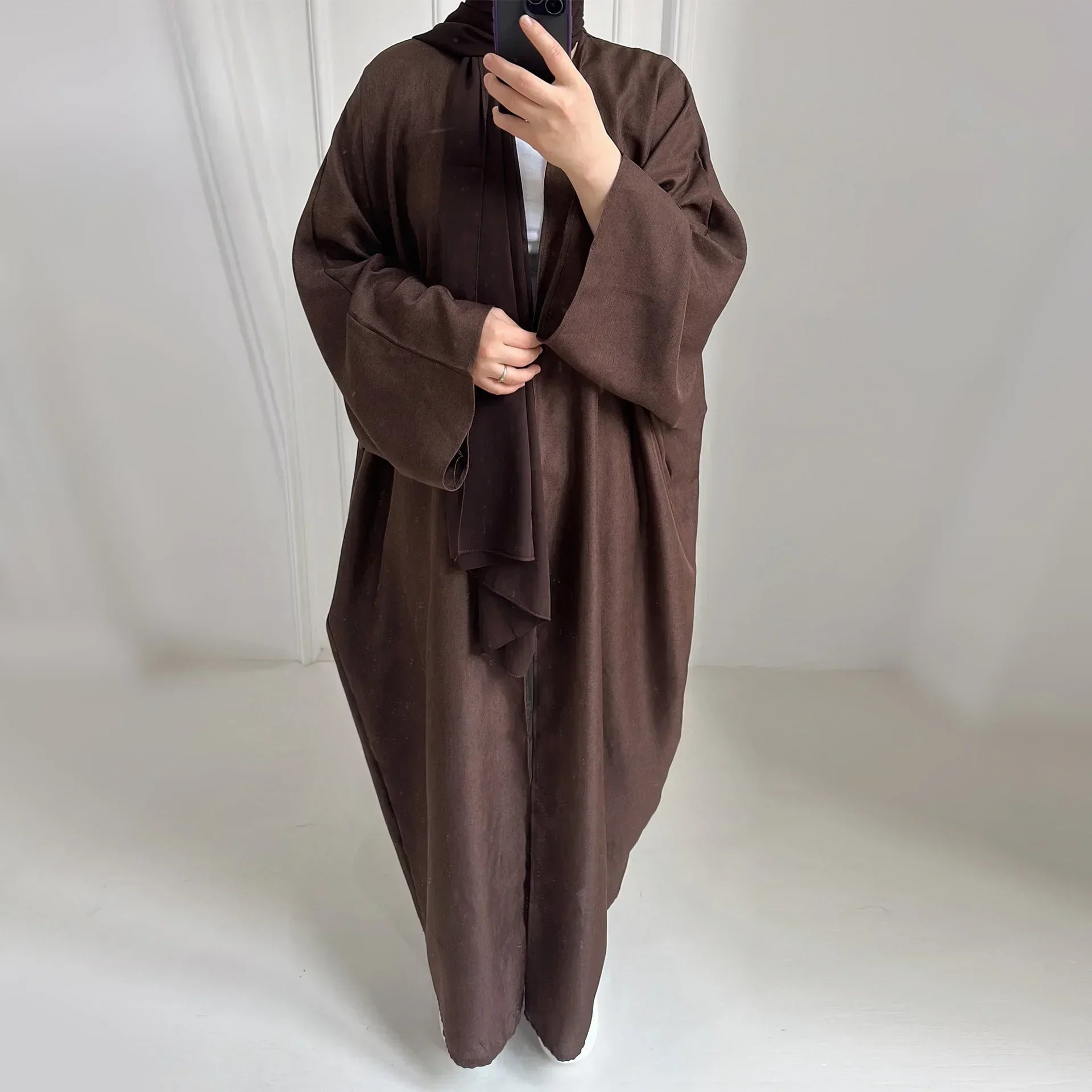 Kimono Abaya Marron Ample Confortable Moderne