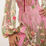 Robe Kimono Rose Élégante