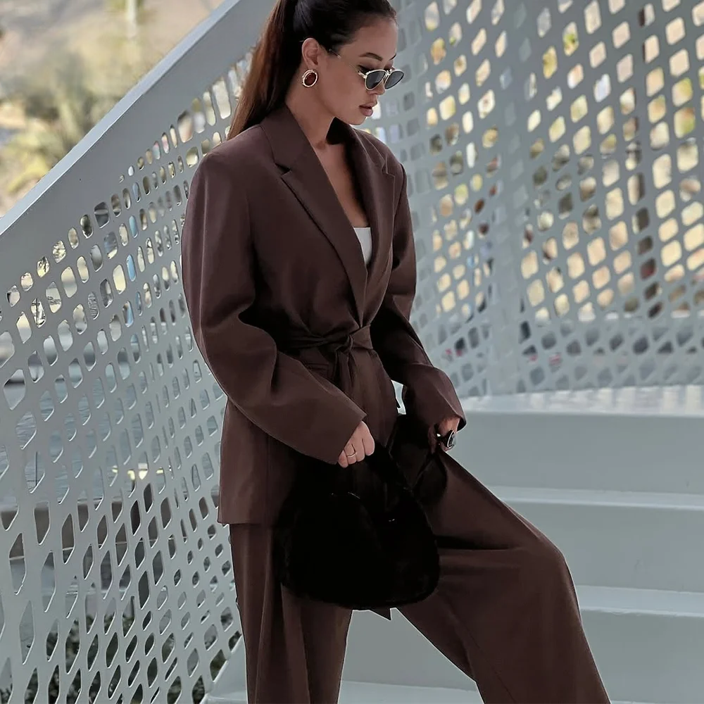 Ensemble Kimono Marron Élégant Confortable