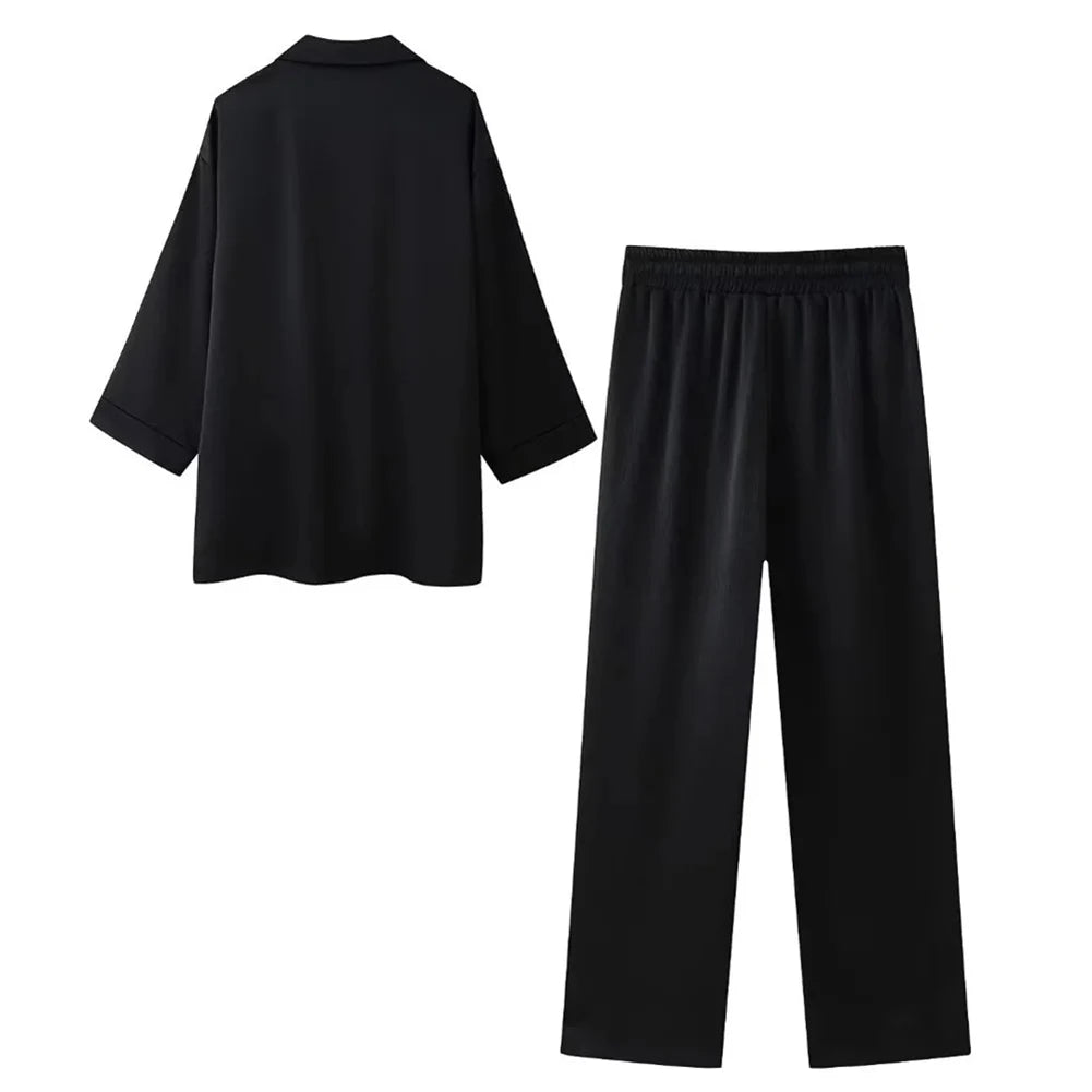 Ensemble Kimono Noir Design Derrière