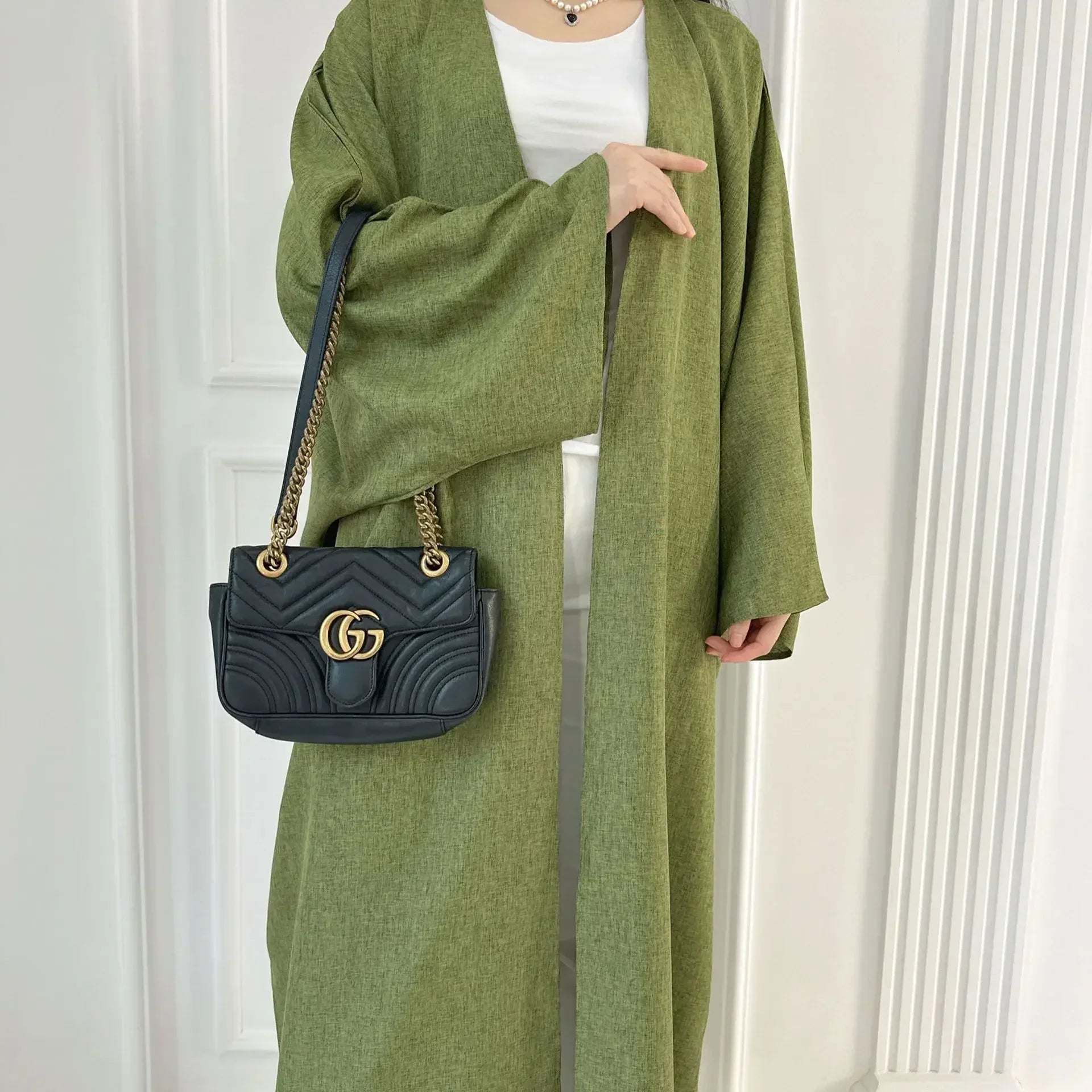 Kimono Abaya Vert Respirant
