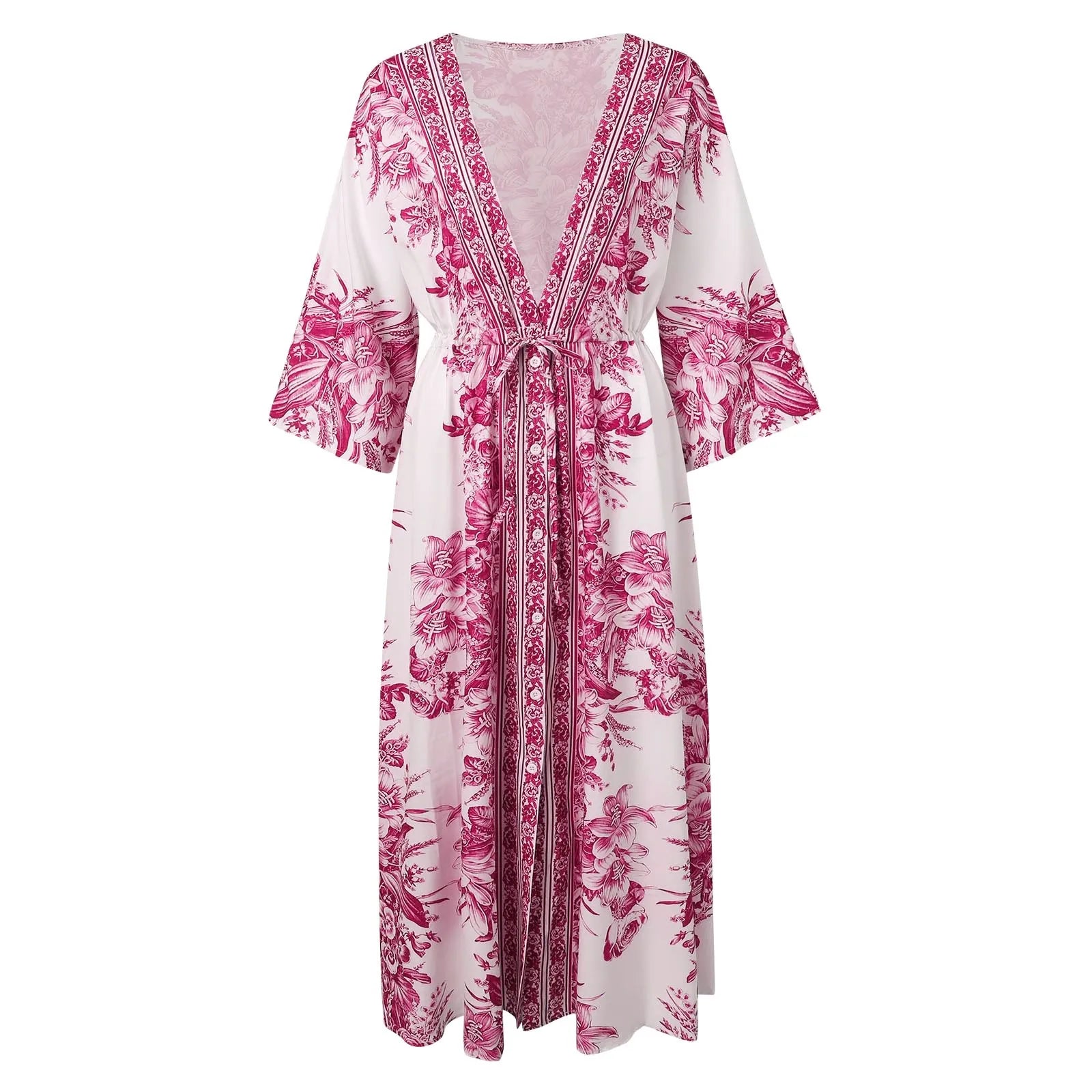 Robe Kimono Ceinturée d’été pour femme

