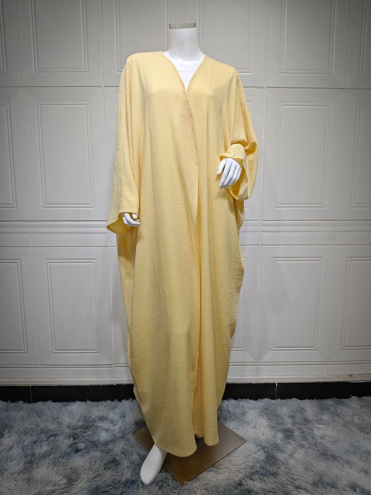 Kimono Abaya Femme Jaune Chic