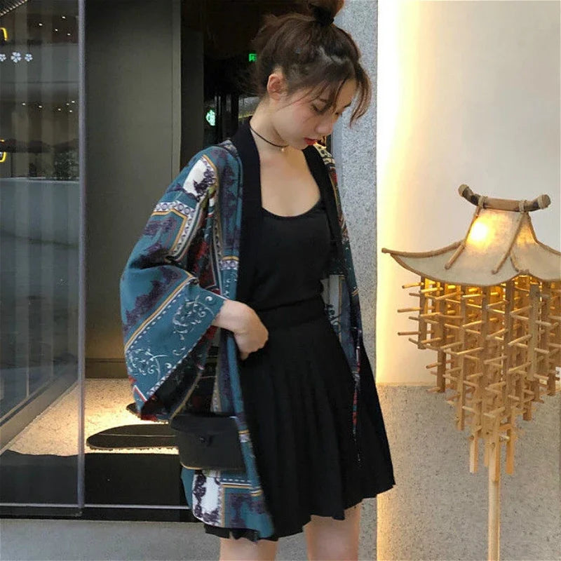 Veste Kimono à Lacets Femme Confortable