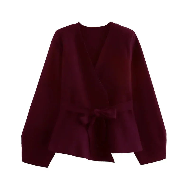 Veste Kimono Raffinée Rouge