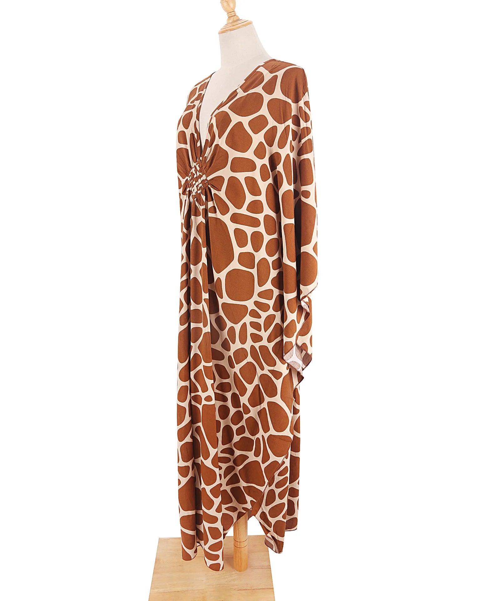 Kimono de Plage Marron Stylé longue