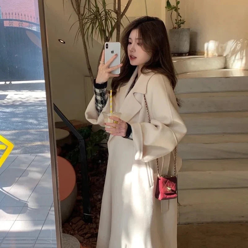 Manteau Kimono d’Hiver Femme Blanc