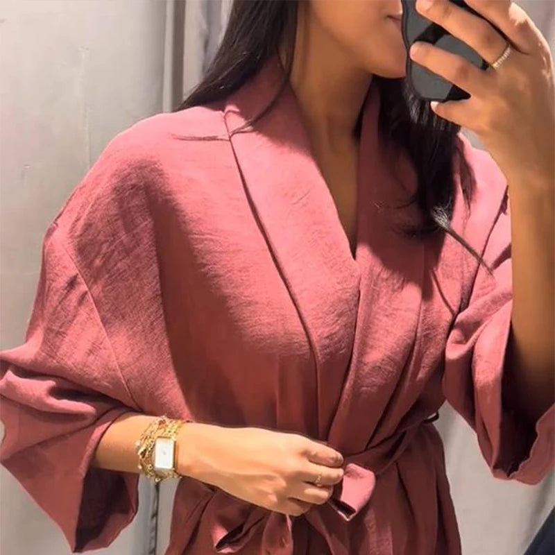 Veste Kimono Rose Légère