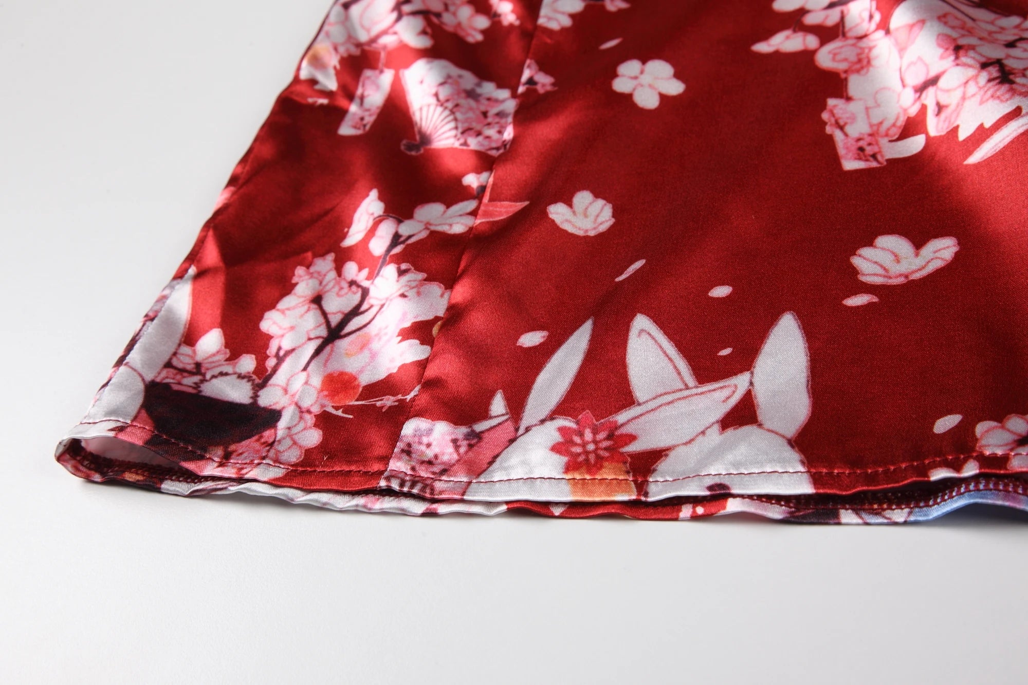 Peignoir Kimono Rouge Sakura