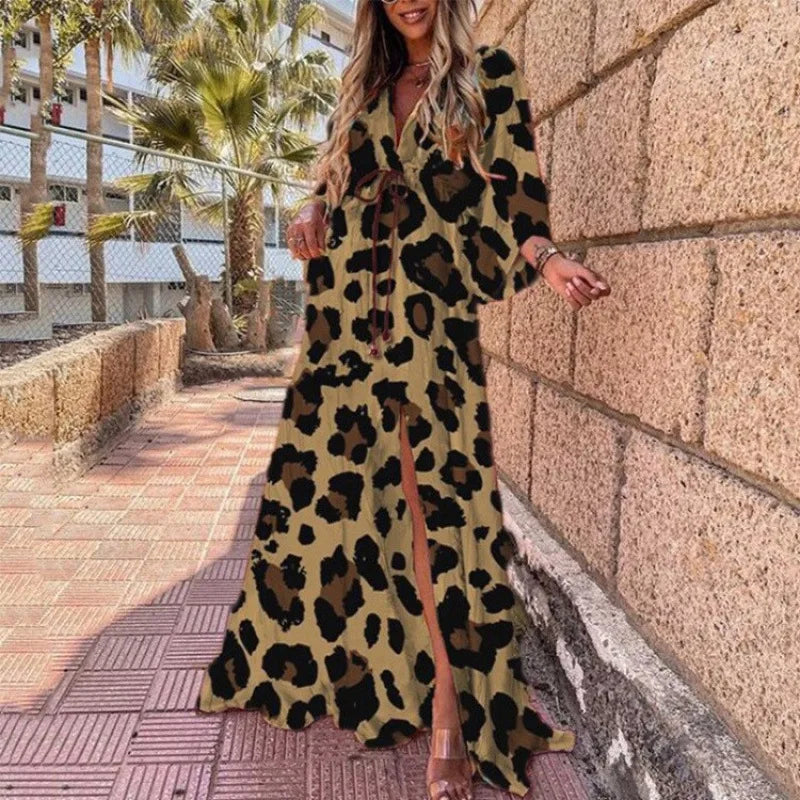 Robe Kimono Élégante Marron