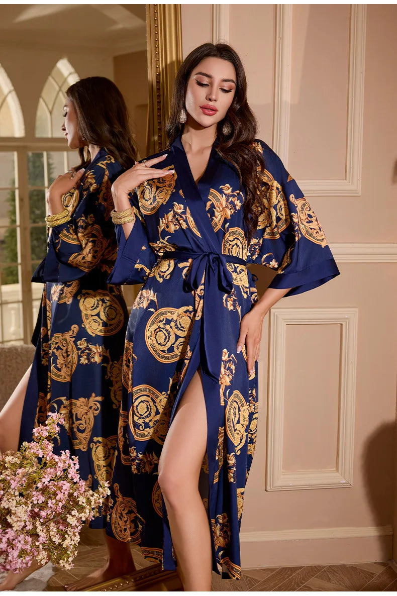 Kimono Soyeux Femme Nuit