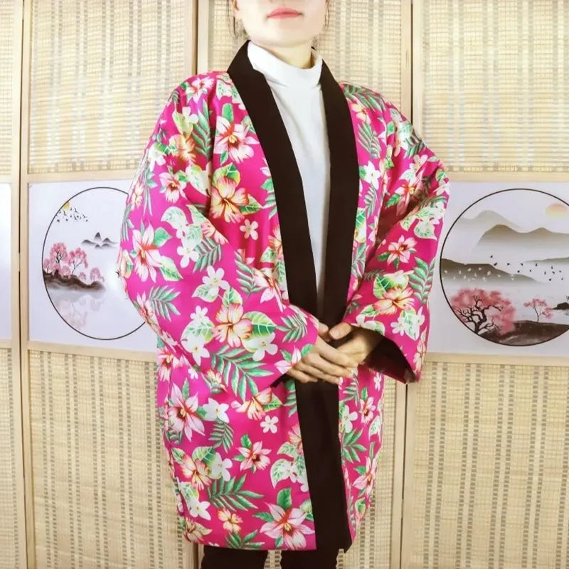 Veste Kimono Floral Ethnique Stylé