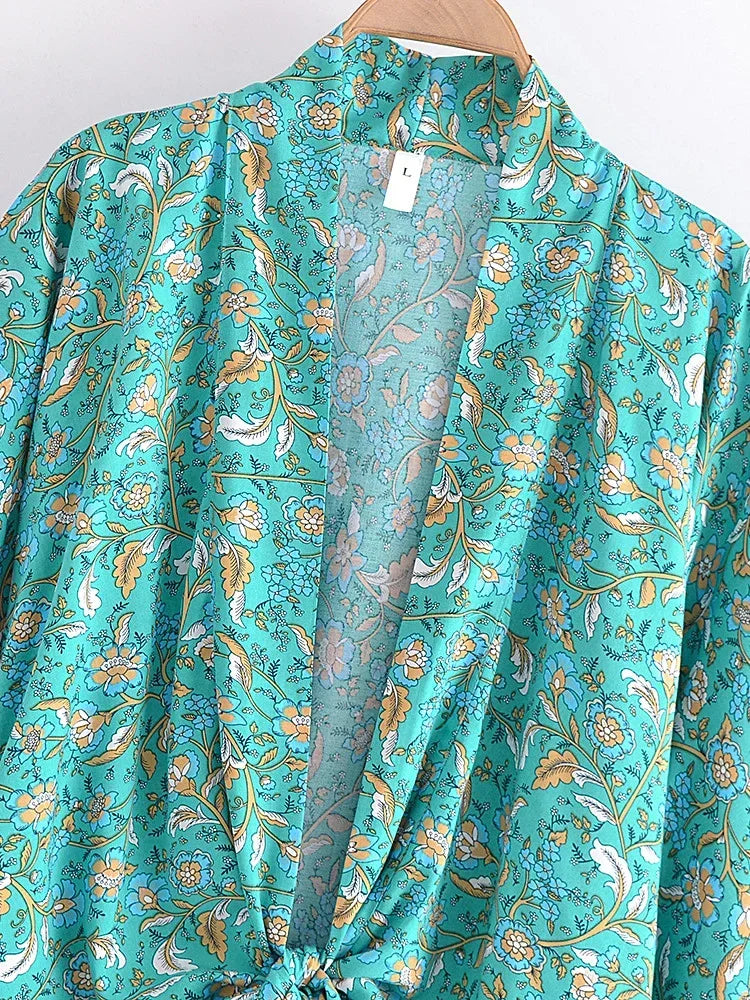 Kimono de Plage Court Boho léger