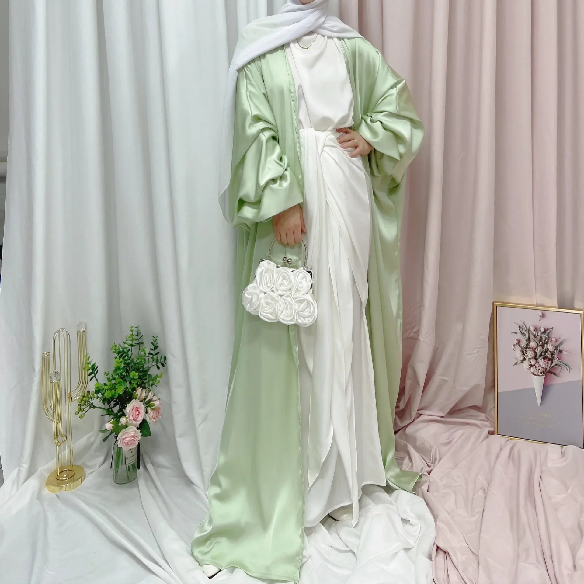 Kimono Abaya Vert Tendre