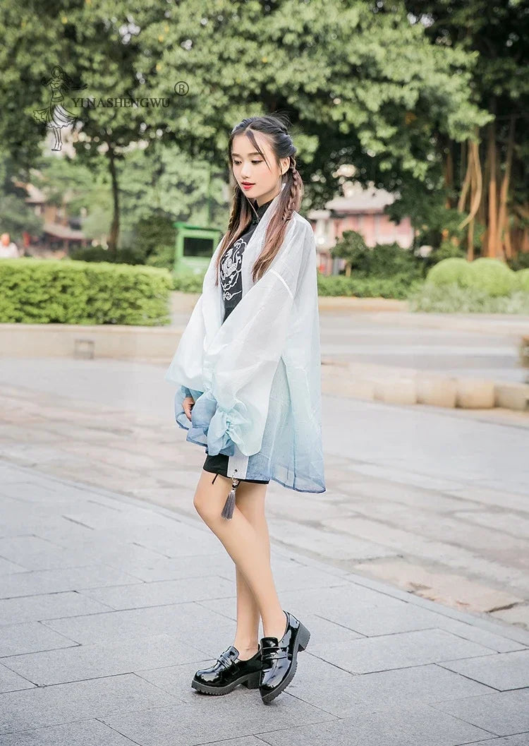 Veste Kimono Femme Blanc
