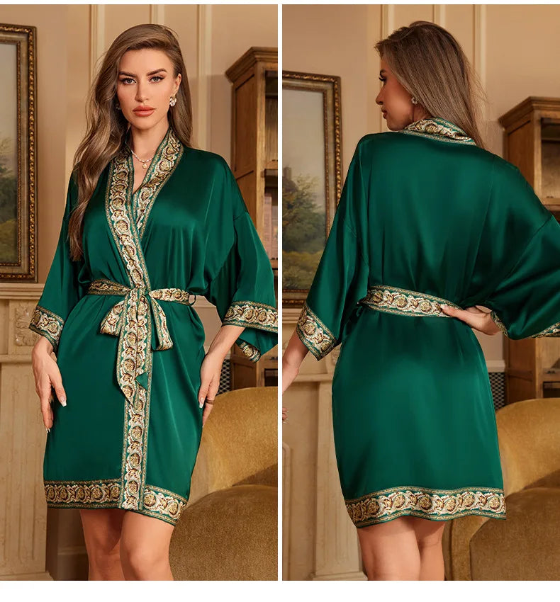 Kimono Court Femme Type Soie