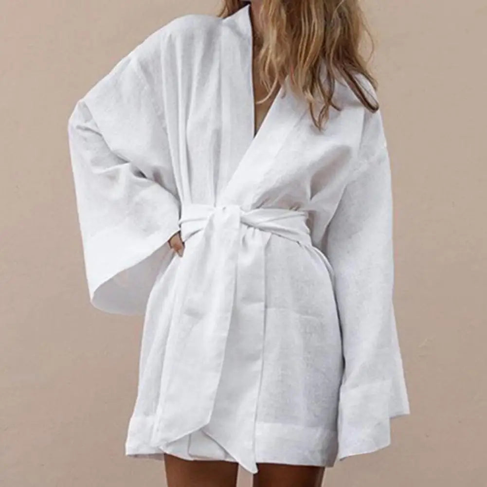 Robe Kimono Blanche Légère femme