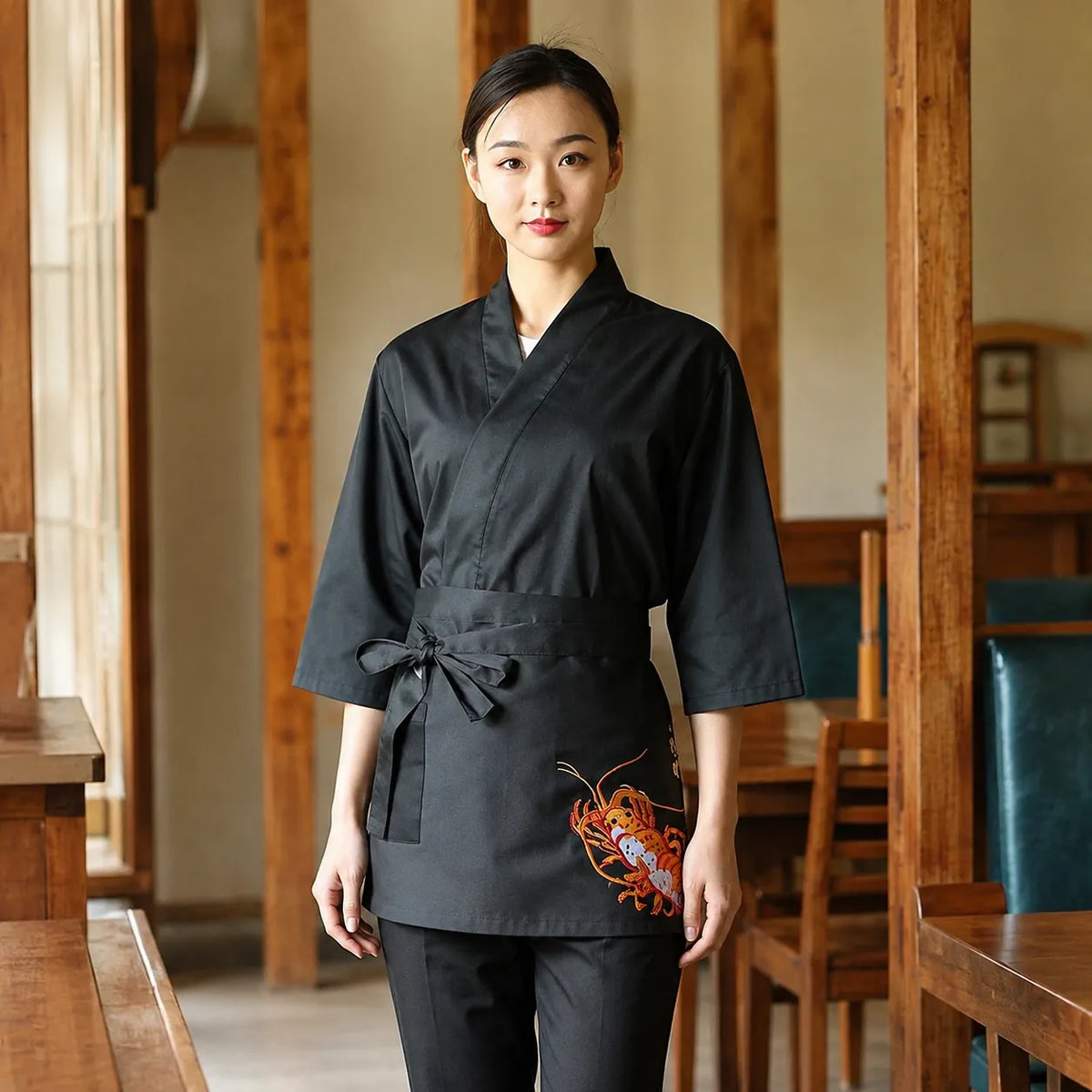 Veste Cuisine Femme Kimono Design