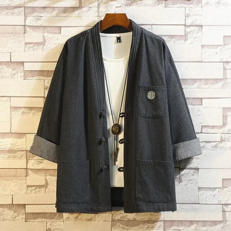 Veste Haori Homme en Denim Design