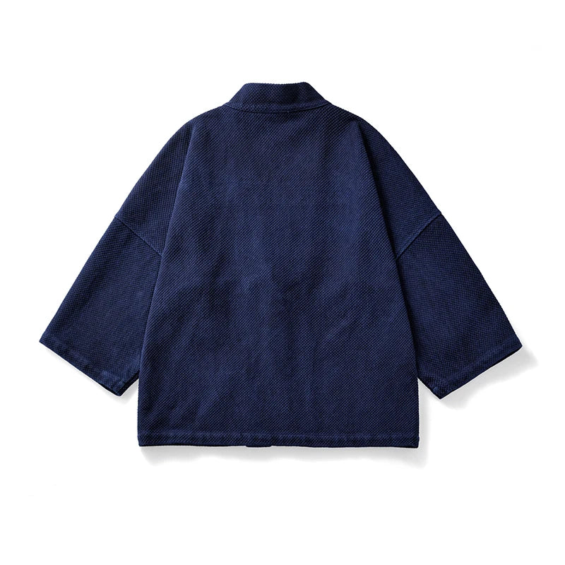 Veste Kimono Bleu Indigo Homme Chic
