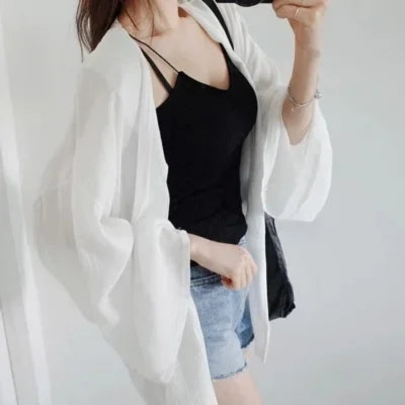 Veste Kimono Femme Blanc