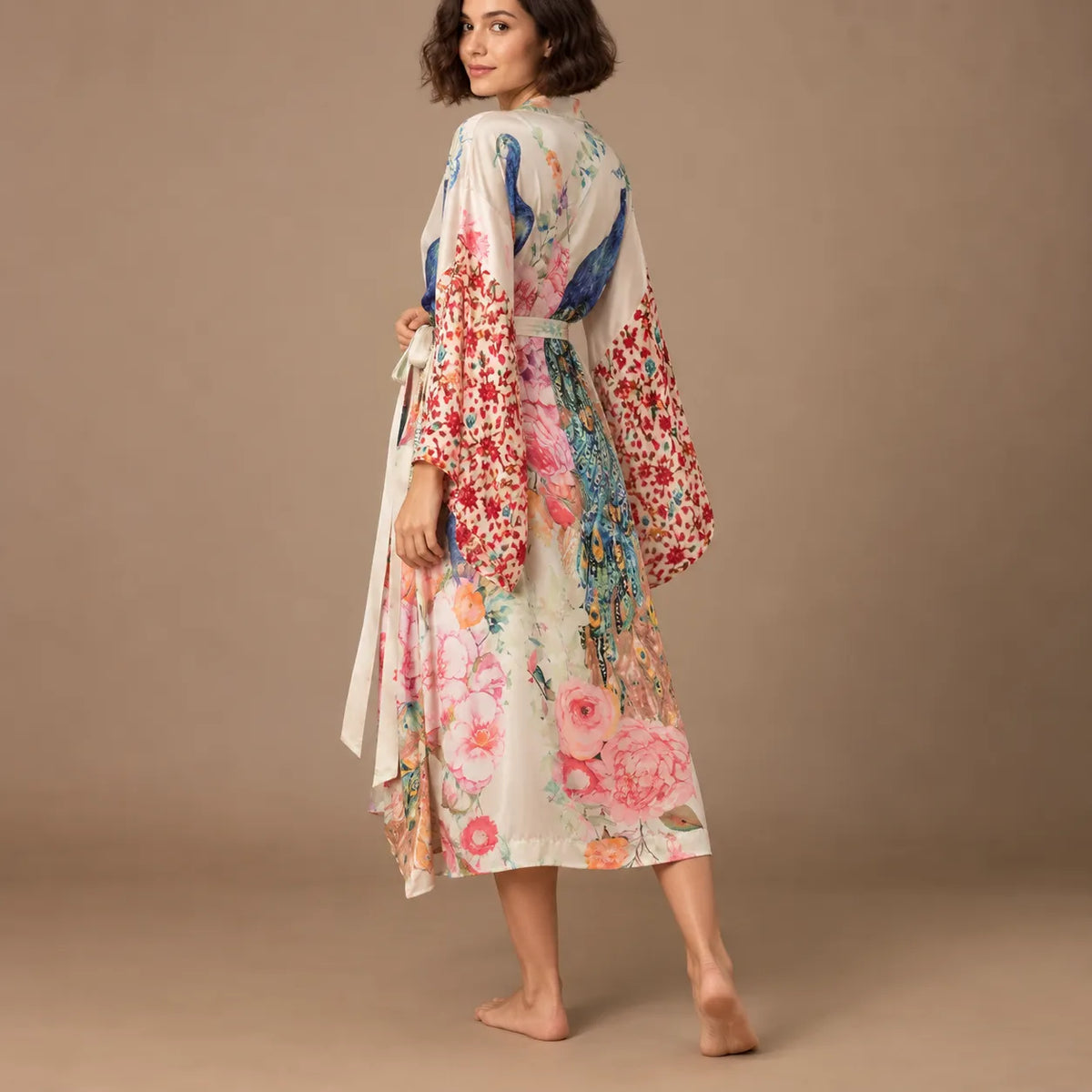 Veste Kimono Fleurie Femme