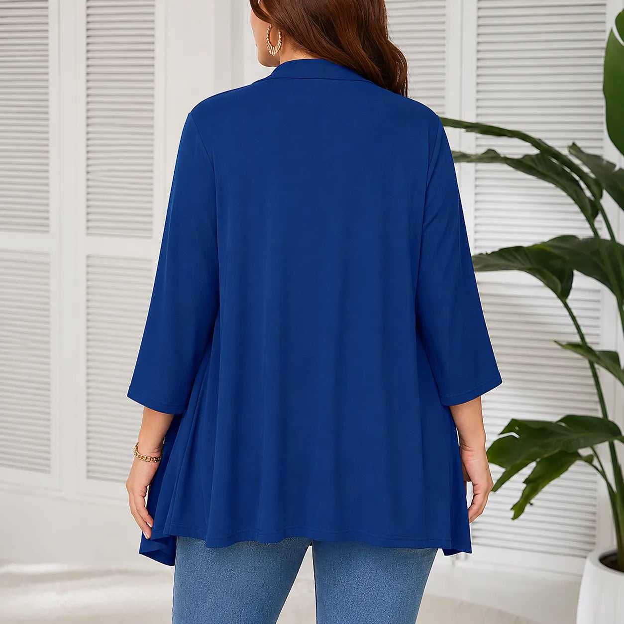 Veste Kimono Fluide Bleue Design