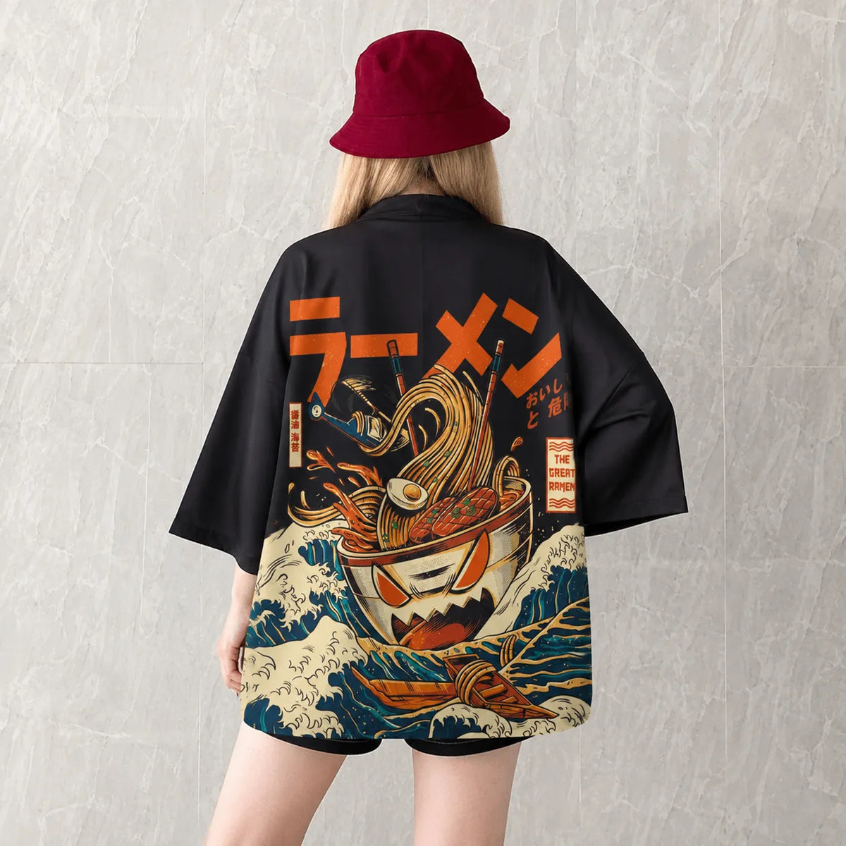 Veste Kimono Japonais Ramen Design
