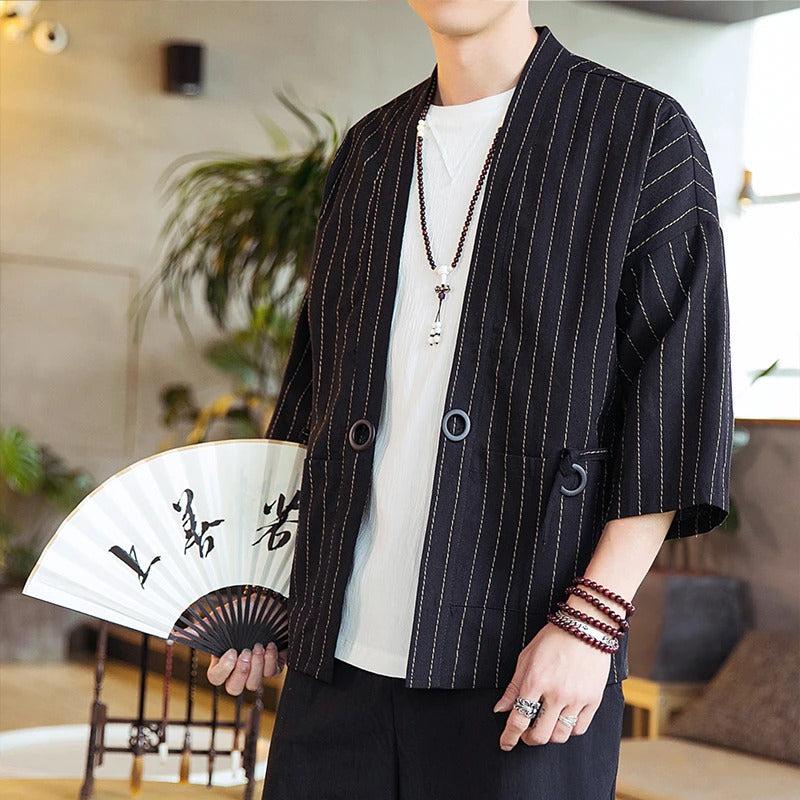 Blazer Kimono Homme Noir