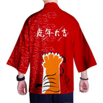 Chemise Kimono Homme Rouge