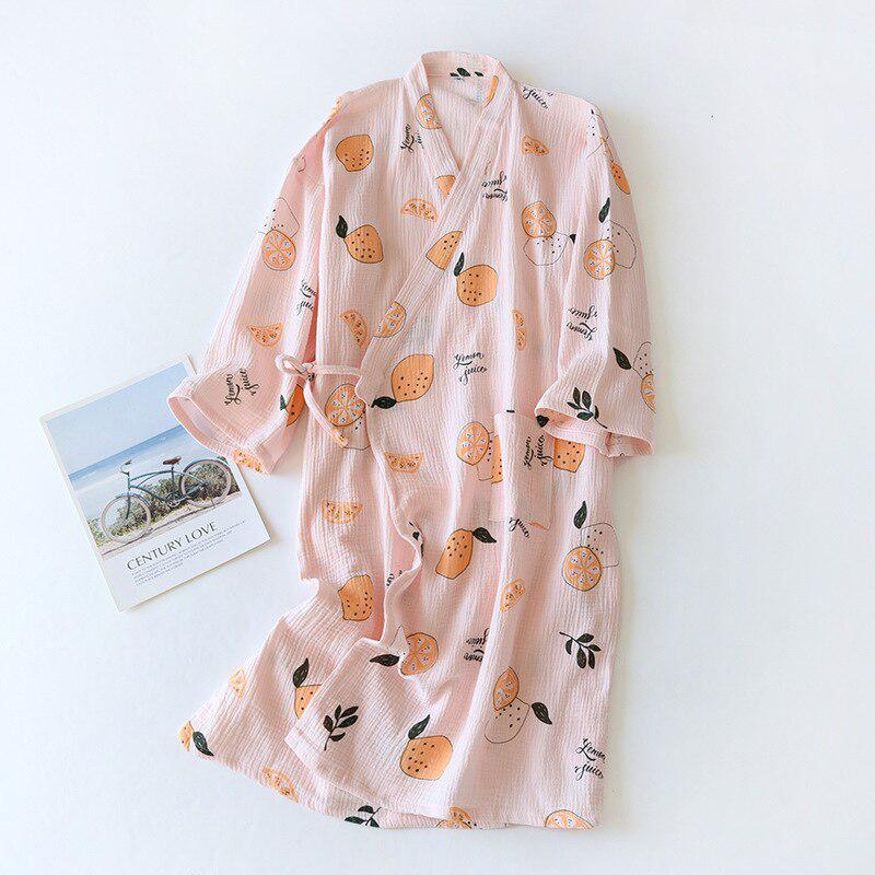 Chemise de Nuit Coton Kimono