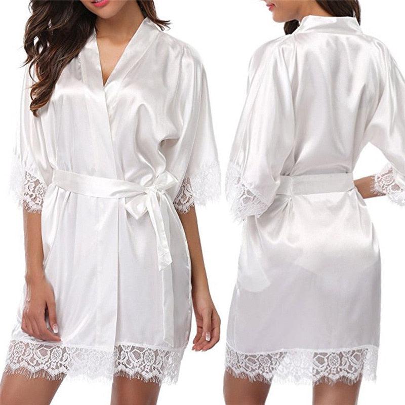 Déshabillé Kimono Femme Blanc