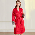 Déshabillé Kimono Femme Rouge