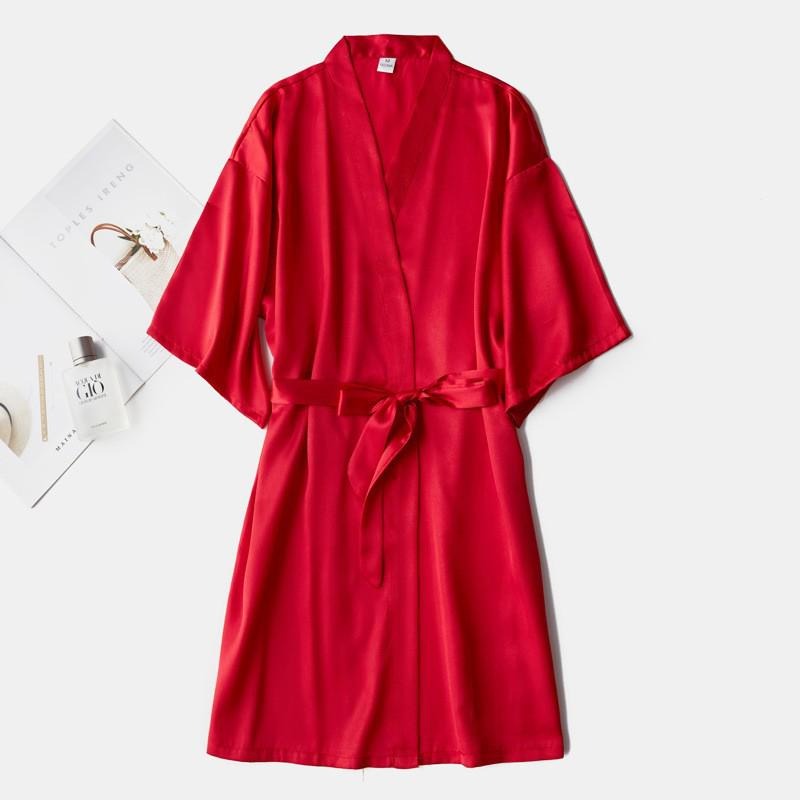 Ensemble Nuisette Kimono Rouge Stylé