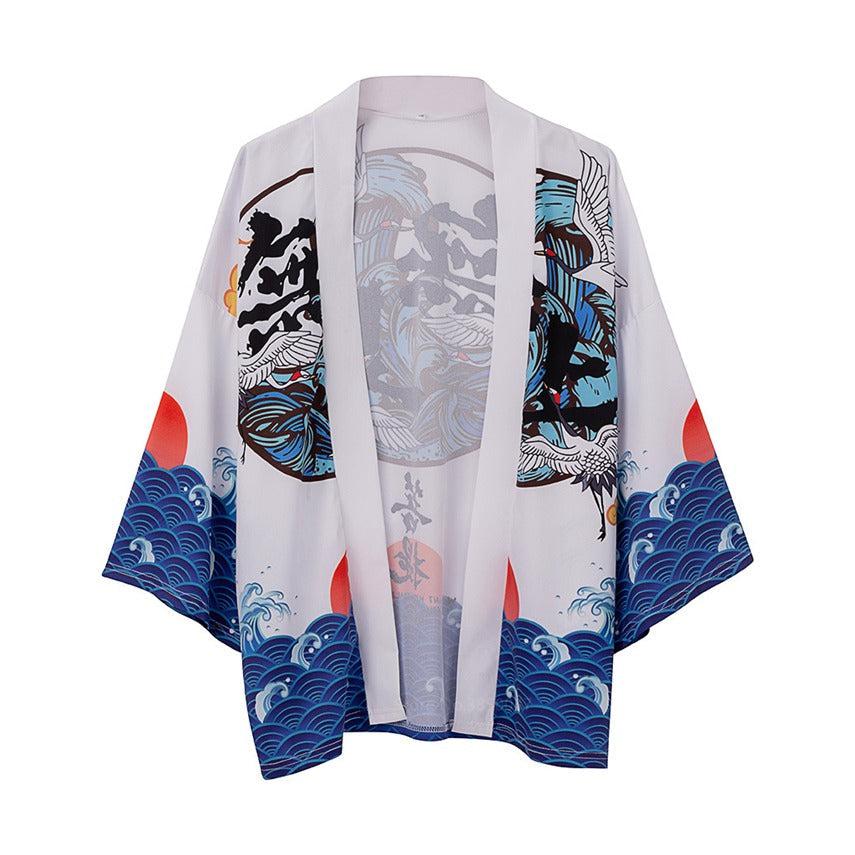 Haori Japonais Grue