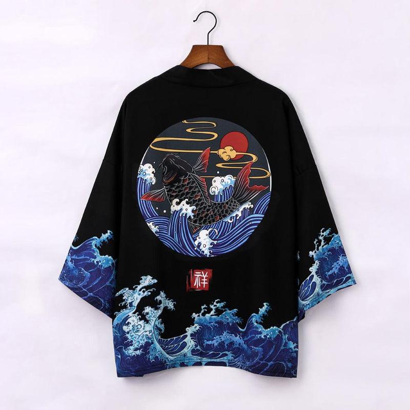 Haori Noir Koï