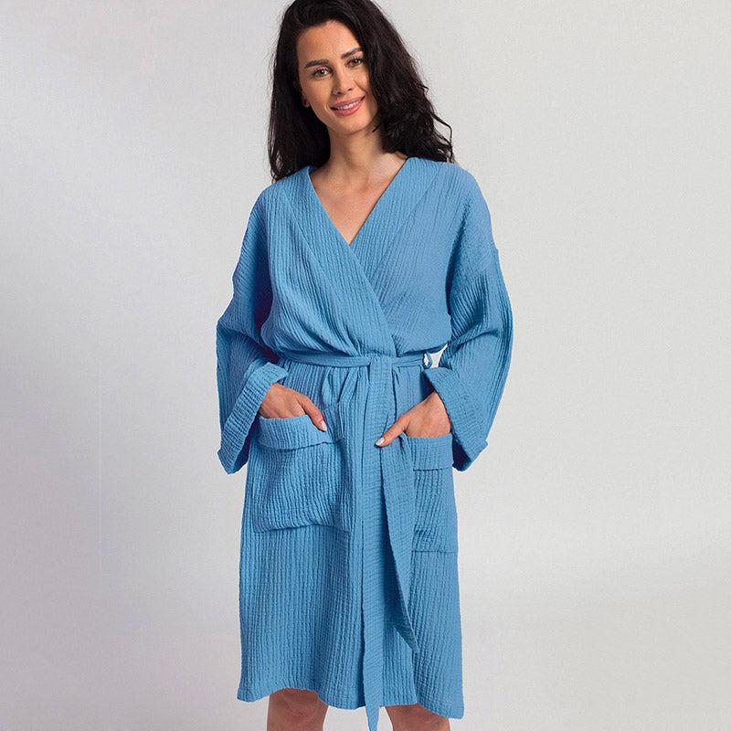 Peignoir Kimono En Coton Léger Pour Femme - Rajbhoomi Handicrafts