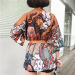 Kimono Court Japonais Femme
