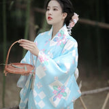 Kimono Japonais Bleu Ciel