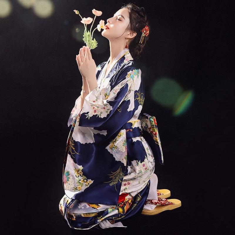 Kimono Japonais Traditionnel Femme