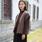 Kimono manteau matelassé marron