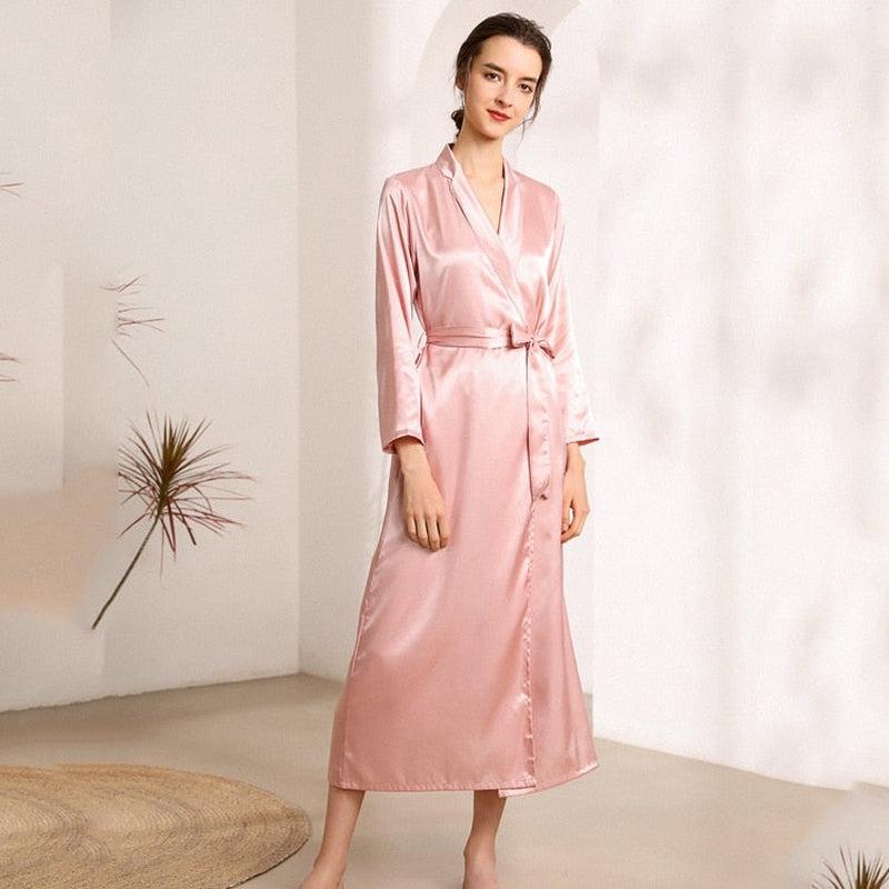 Kimono Nuisette Satin Rose