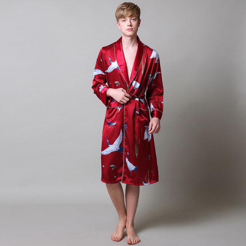 Kimono Peignoir Japonais Rouge