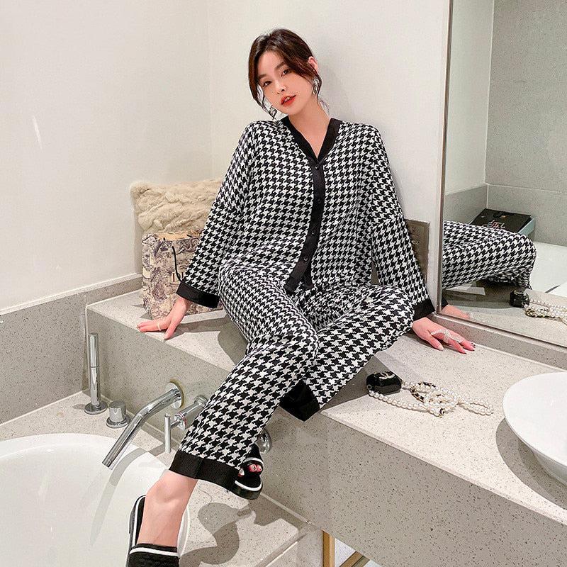 Kimono Satin Noir Pyjama